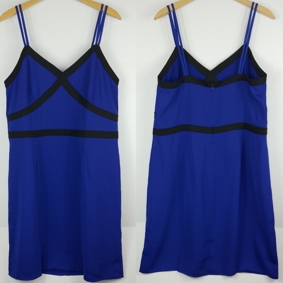 Bebe NWT Sheath Dress 14 Cobalt Blue Short Sweetheart Neckline Date Night - Picture 2 of 6